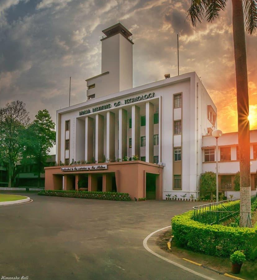 The IIT Kharagpur main building at sunset